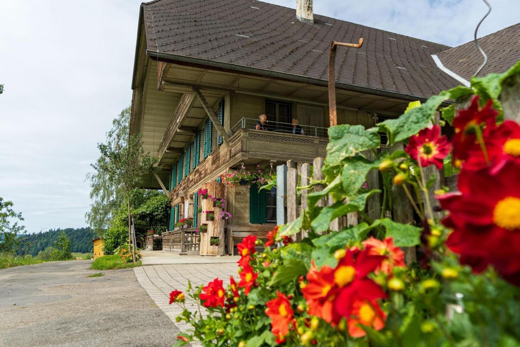 Ferienwohnung Auf Bauernhof Mit Hotpot Und Sauna Sumiswald Exteriör bild